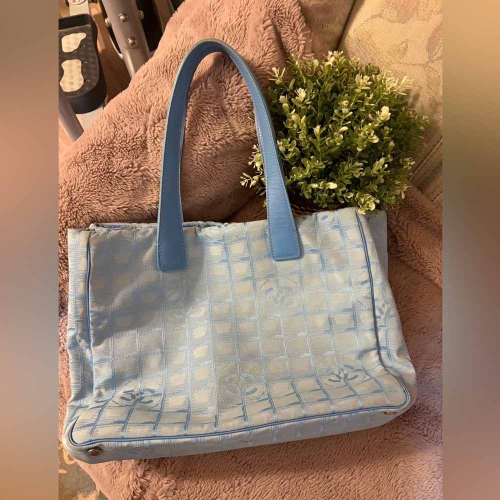 Authentic Chanel Sky Blue Tote Bag🩷